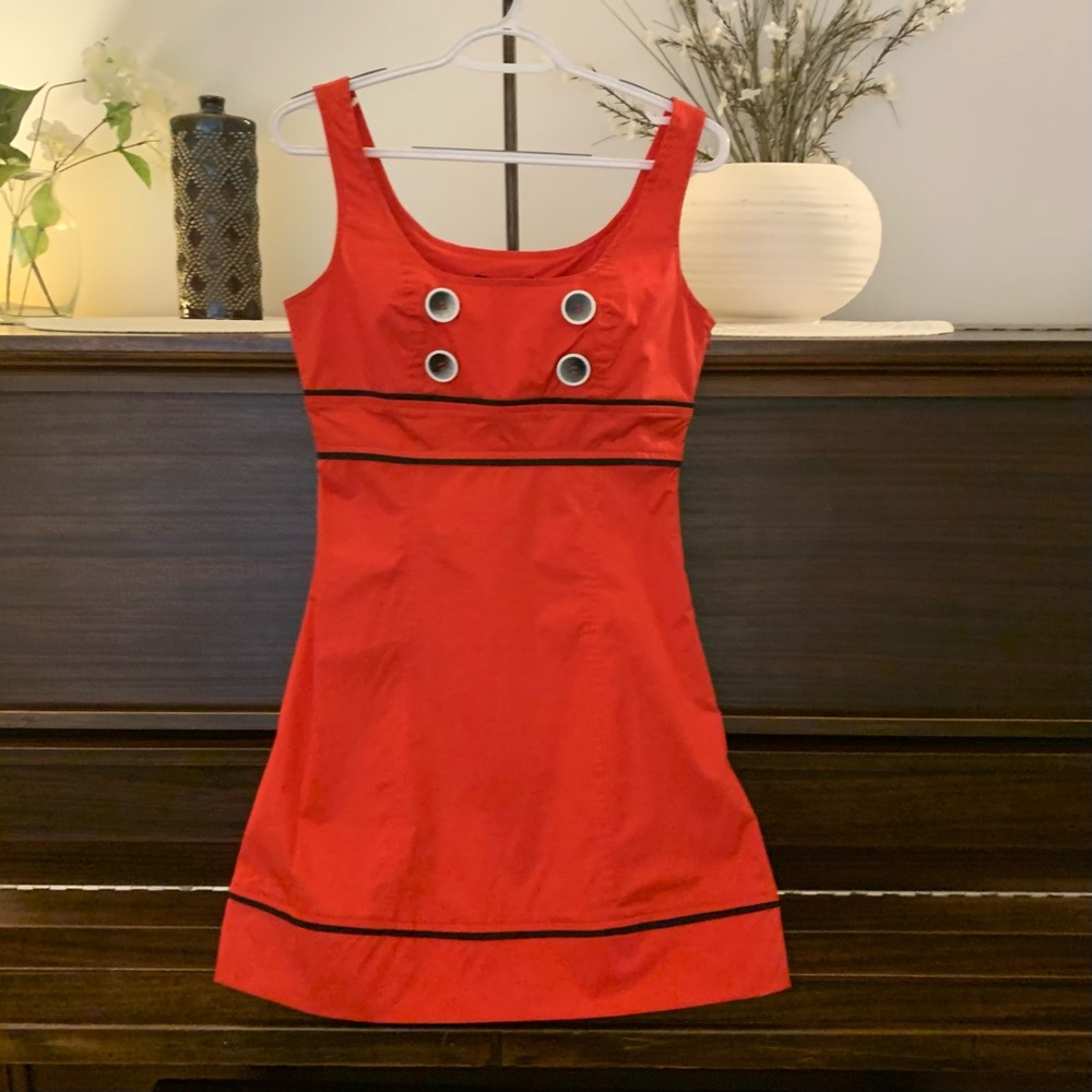 COCO & tashi Retro Inspired Red Dress, Size Small